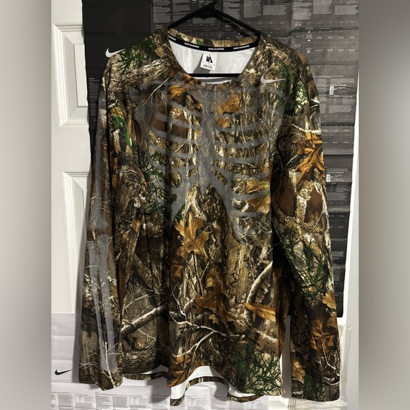 Nike NikeLab NRG Skeleton Camo Realtree Running Tech Shirt Mens XL